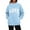 Light Blue, variant on Turilly Women's Winter Printed High Neck Long Sleeved Hoodless Sweatshirts Without Hat Pocket Hoodie