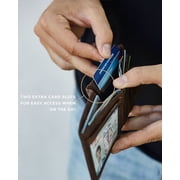 Serman Brands Mens Slim Bifold Wallet | RFID Blocking Minimalist | Front Pocket | Full Grain Leather Wallets for Men | Thin & Stylish | Texas Brown