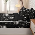 thumbnail image 5 of Homewish Horror Gothic Skull Zipper Twin Comforter Sets with Fitted Sheet and 2 Pillowcases,Halloween Themed Zipper Bedding Set,Gray,Black Reversible,4pcs, 5 of 8
