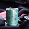 thumbnail image 4 of 30oz Turquoise Christmas Tree Pattern Tumblers Stainless Steel Tumbler with Lid and Straw,Vacuum Insulated Double Wall Travel Tumbler Cups Mug with Cleaning Brush for Coffee,Tea, 4 of 7