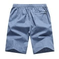 thumbnail image 3 of Ramiter Mens Shorts Male Casual Pants Print Trend Youth Summer Mens Sweatpants Fitness Running Shorts Beach Shorts Blue,2XL, 3 of 3