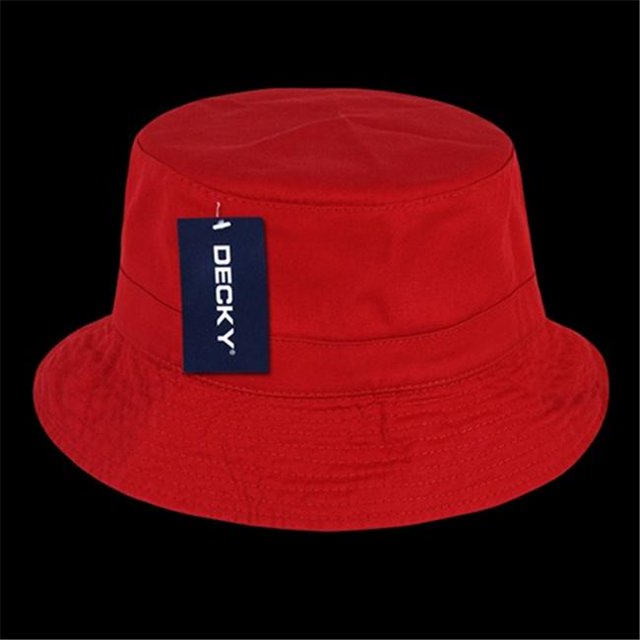 Decky 961-PL-RED-06 Chapeau Seau Polo, Rouge - Petit & Moyen