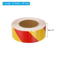 thumbnail image 2 of Uxcell Reflective Tape, 2"x98 Ft Waterproof Reflective Tape Warning Safety Tape Reflector for Trucks, Twill Yellow Red, 2 of 6