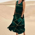 thumbnail image 2 of CHOK Robes d'Été pour Femmes 2024 Robe Maxi pour Femmes en Coton et Lin Robe Débardeur Sans Manches Ample à Col Rond Robes avec Poches Robe de Loisirs en Solde Blanc #1 L E2, 2 of 5