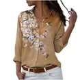 thumbnail image 1 of CEHVOM Cardigan Décontracté à Manches Longues Imprimé Plante pour Femmes, Col en V, Manches Trois-Quarts, Liquidation, 1 of 6