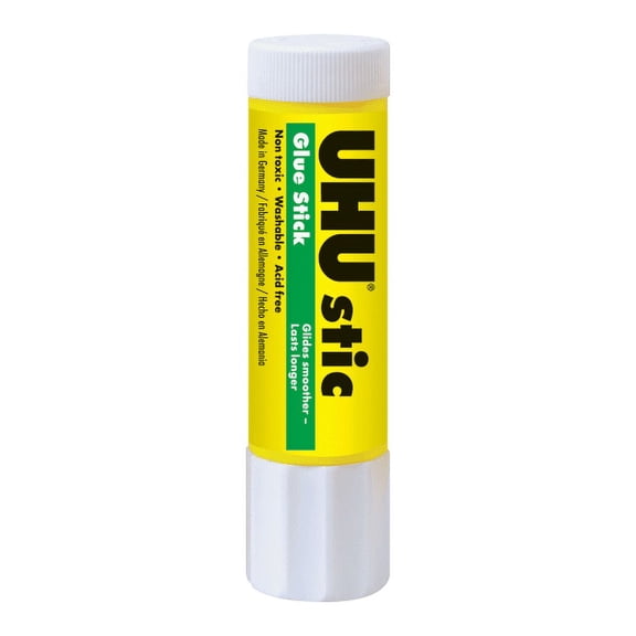STAEDTLER® UHU Stic Permanent Glue Stick, Clear, 21 g, Pack of 12