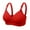Red, variant on Penkiiy Women Bras Women's Bra Soild Wire Free Underwear One-Piece Bra Everyday Back Buckle Underwear Black Bras