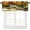 Landscape-18, variant on Green Forest Tree Valance Curtain Pine Coniferou Trees Forest Watercolor Style Rod Pocket Valance Window Treatments Short Curtains for Kitchen Farmhouse Decor 54x18inch