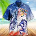 thumbnail image 3 of Camisa con estampado de vaquero occidental para hombre, blusa de manga corta con estampado de caballo en 3D, ropa masculina de gran tamaño estilo vintage, blusa informal y cómoda con cuello, 3 of 5