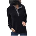 thumbnail image 2 of Timegard Womens Blouses Stand Collar Button Drop Shoulder Tops Fall Dressy Casual Loose Comfy Tops, 2 of 7