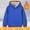 Blue, variant on Bnwani Toddler Crew Neck Sweatshirts Girls Fashion Long Sleeve Fleece Warm Cotton Casual Sportswear Cute Solid Blue Size 2-3t