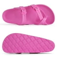 thumbnail image 4 of Litfun Slides for Women Thick Soles Slide Sandals with Arch Support Adjustable Buckle Platform Sandals, Hot Pink, 7.5, 4 of 8