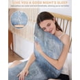thumbnail image 5 of Blue Satin Pillowcase for Hair and Skin with Zipper, Soft Breathable Cooling Silk Pillow Cases, Retro Oil Painting Modern Abstract Art Aesthetics Body Pillow Covers Bed Pillows 20"x54", 5 of 6