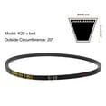 thumbnail image 2 of Uxcell 2 pack K20 Rubber V Belt, K Section V-Belt 20" Outside Circumference x 0.32" Width x 0.24" Thick, 2 of 4