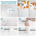 thumbnail image 3 of No Hook Shower Curtain with Built-in Rings - Fall Thanksgiving Washable Waterproof Fabric Bathroom Curtains for Hotel,Rentals, 72 X 78 Inch Long , Orange Leaf Pattern Floral Autumn White, 3 of 9