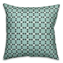 Creative Products Blue Check Plaid 18x18 Spun Poly Pillow