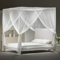 thumbnail image 1 of Moustiquaire de Lit Double SZHTFX Grande Moustiquaire Carré Simples 4 Portes pour Anti-Insectes Universelle Voilage Baldaquin IntéRieur et ExtéRieur 210*190*240 cm avec Outil d'installation, 1 of 8