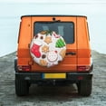 thumbnail image 6 of Naloa Christmas Gingerbread Cookies PVC Leather Spare Tire Wheel Cover for Car Truck SUV Camper Trailer Universal Fit many size15 inch, 6 of 6