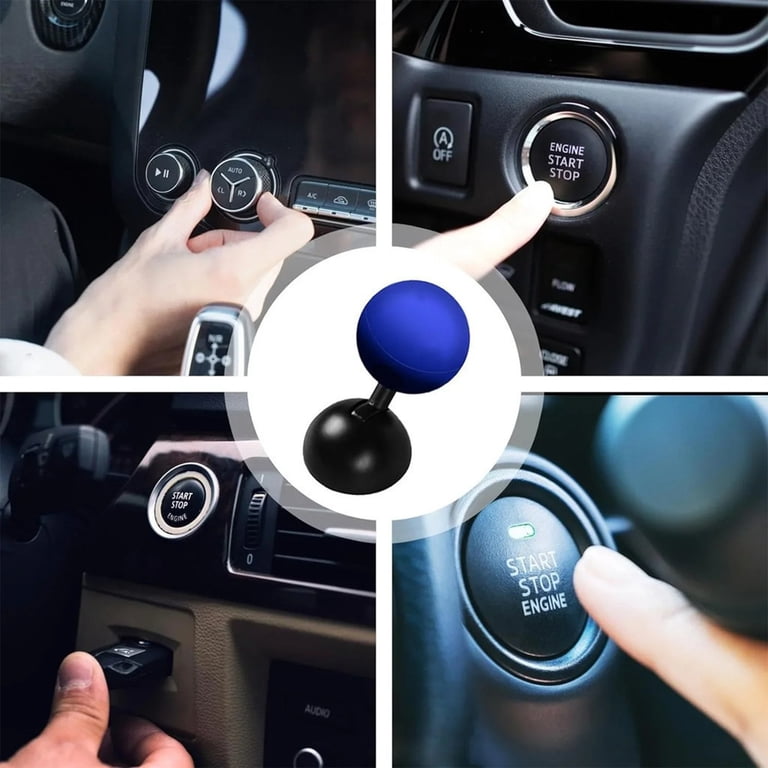 MOTONG Metal Engine Start Button Cover – Zinc Alloy, Anti-Scratch, For Car & Boat (Mando Black)