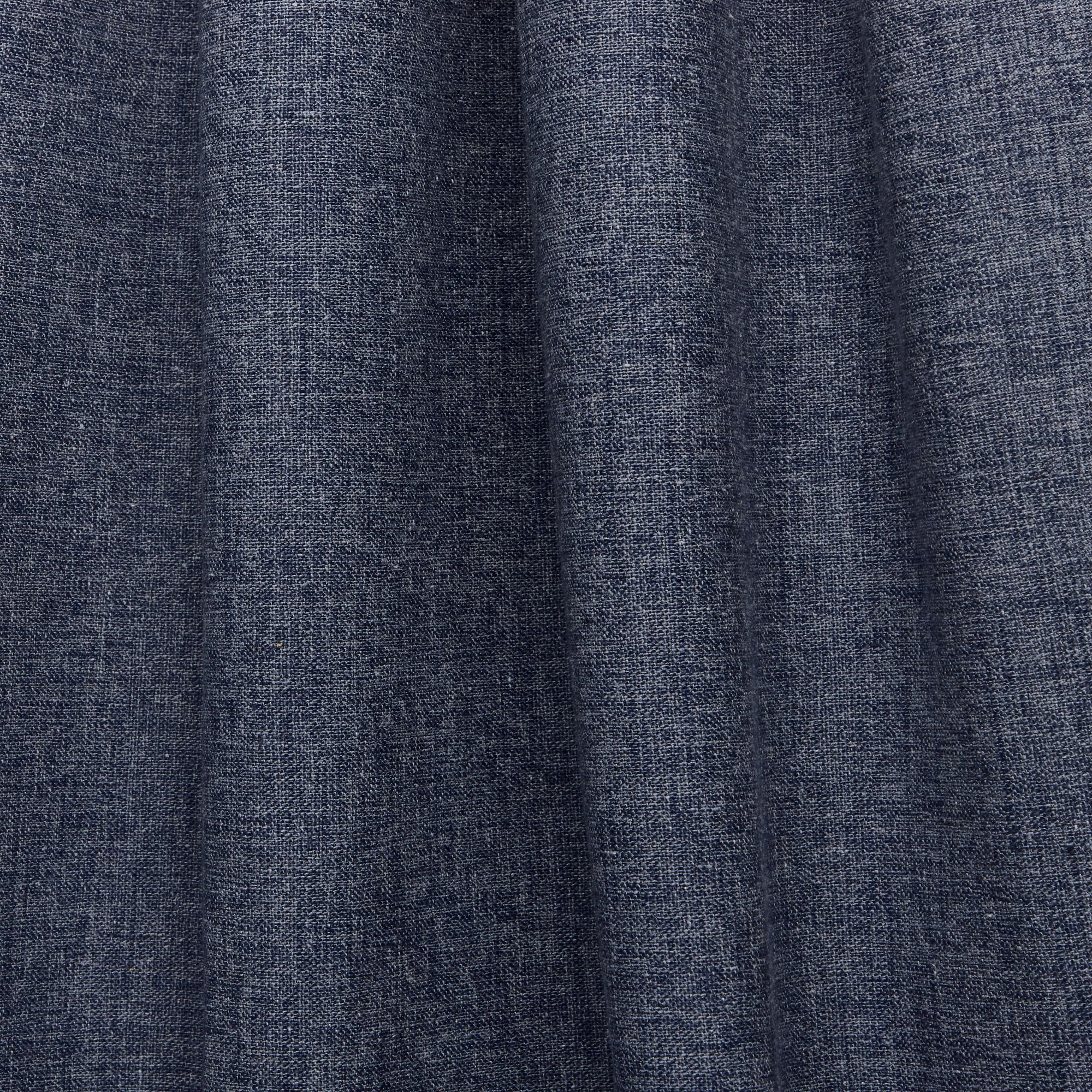 Nicole Miller New York Peterson Cotton Blend Tuxedo Tab Top Light Filtering Curtain Panels, 54"x 96", Indigo, Set of 2