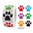 thumbnail image 2 of 2 Rolls, Animal Paws Stickers 1000pcs 1' Labels, Dog Paws For Kids, Parties, Vets, Kennel and Post (colorful), 2 of 4