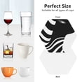 thumbnail image 4 of KLL Drink Coasters Set Hexagon of 4,PU Leather Absorbent Coasters Set Decorative Coffee Cup Coasters Housewarming Gift for Home Decor-Abstract Monochrome Profile, 4 of 5