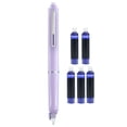 thumbnail image 2 of Pencil Curler Under $10 Pen Retractable: 0.38mm Blue& Transparent Barrel Includes 5 Refillable Ink Cartridges Clictek Medium Nib Transparent Barrel For Smooth Writing No Leaking（11.5ml）, 2 of 9