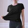 thumbnail image 4 of Women's T-Shirts Open Back Short Sleeve Crop Top Loose Athletic Yoga Workout Casual Crop Tee for Fitness and Everyday Wear, 4 of 8