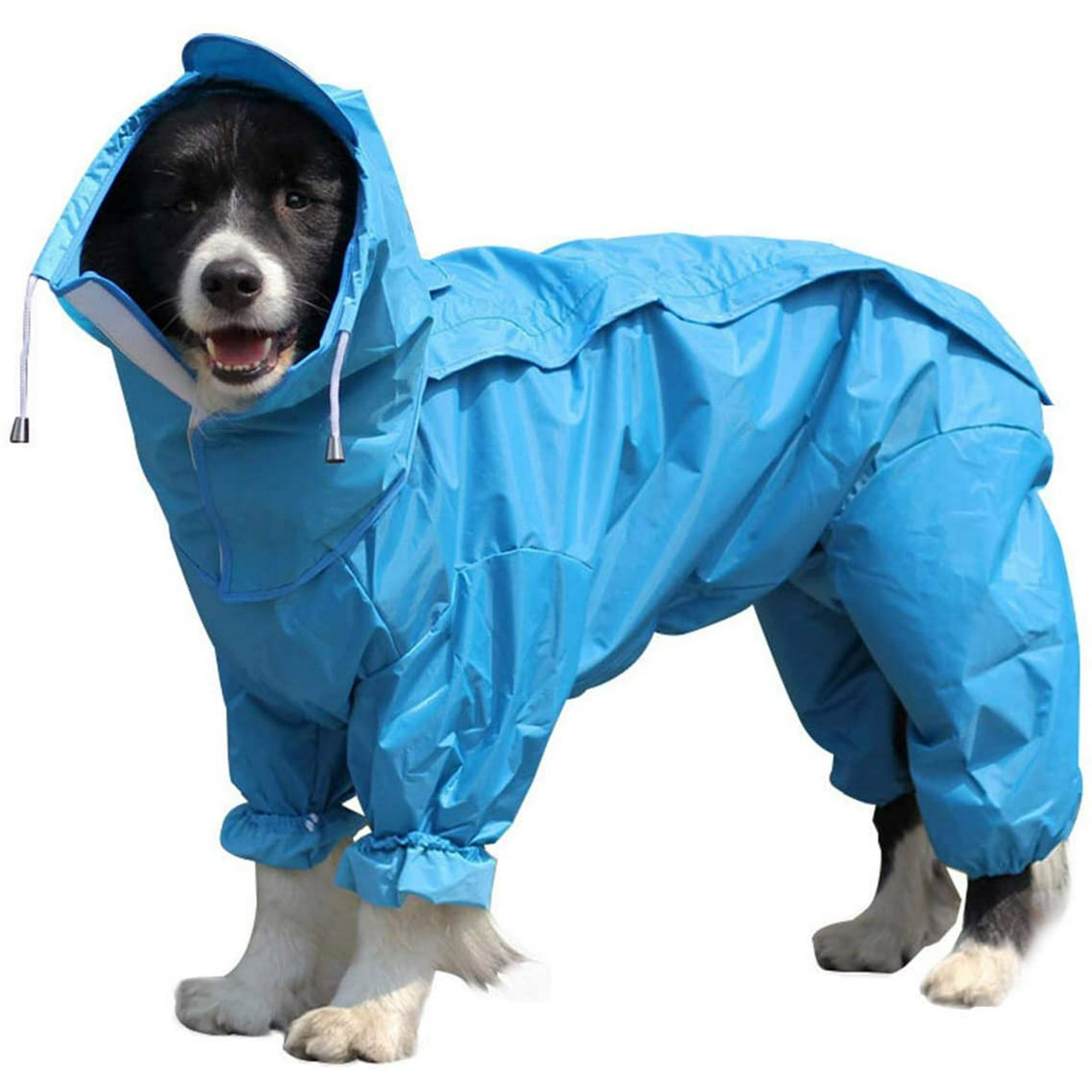 Dog Raincoat Pet Waterproof Rain Jacket with Hood Breathable Lightweight Dog Rain Poncho for Small Medium Large Dogs XX Small Blue