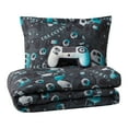 thumbnail image 4 of Next Level Dark Grey/Blue 3-Piece Microfiber Comforter Set - Twin, 4 of 5