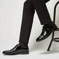 thumbnail image 5 of Men's Dress Shoes Gradient Stripes Business Oxford Shoes Modern Formal Casual Tuxedo Leather Lace Up Mens, 5 of 7