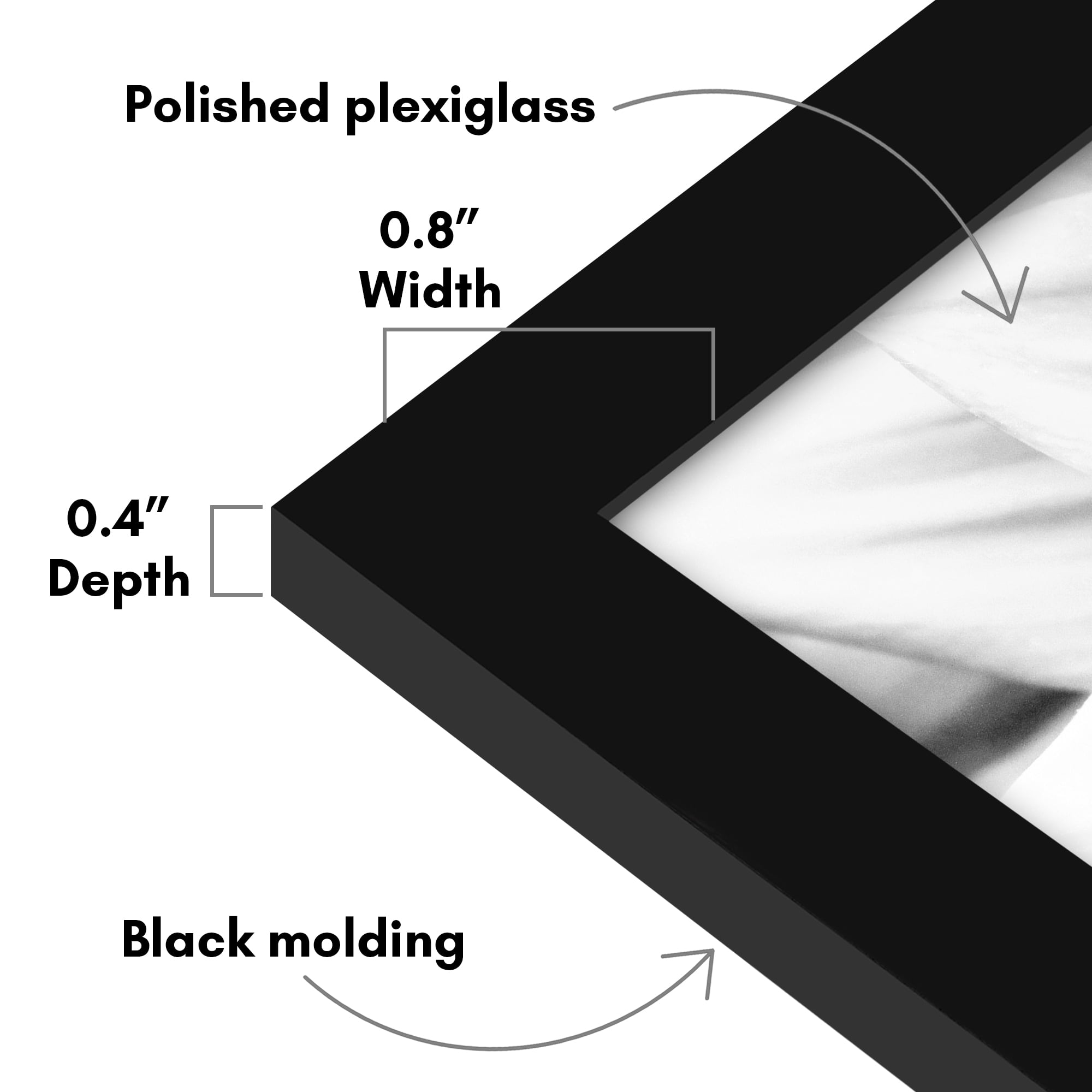 Americanflat 11x14 Picture Frame with Polished Plexiglass 12 Pack Signature Collection Frames Photo - Black