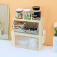 thumbnail image 4 of Tea Bag Storage Rack, Tea Bag Holder Wall Mounted Multipurpose Simple Design  for Snacks for Office Cream Yellow, 4 of 8