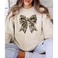 thumbnail image 6 of Ink Printed Image NOT Fabric and Pearls Camo Coquette Bow with Pearl Trim Sweatshirt Sand Sweatshirt Adult Medium, 6 of 8