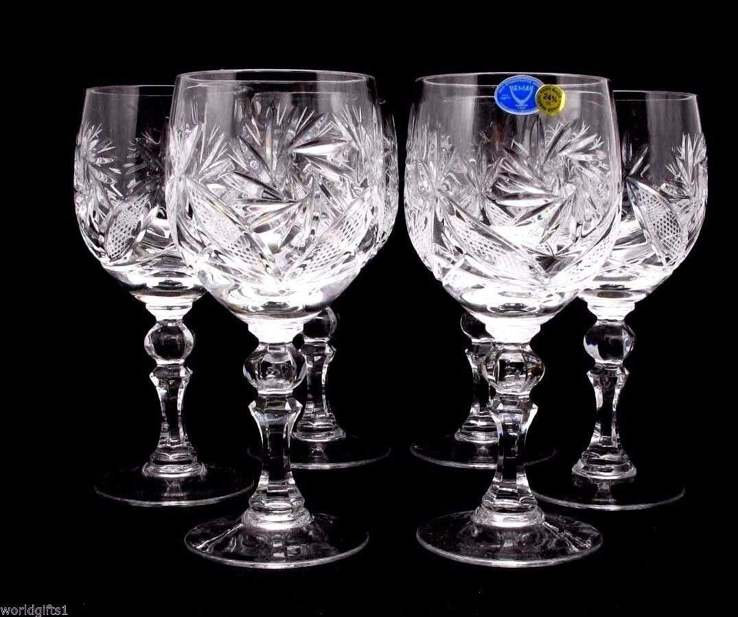 KOSIUN, Wine Glasses, colorful, Lead-Free Crystal, white and  red, Hand Blown, Thin Rim, Lipless, Long Stem, 15-Ounces, Set of 4: Goblets  & Chalices