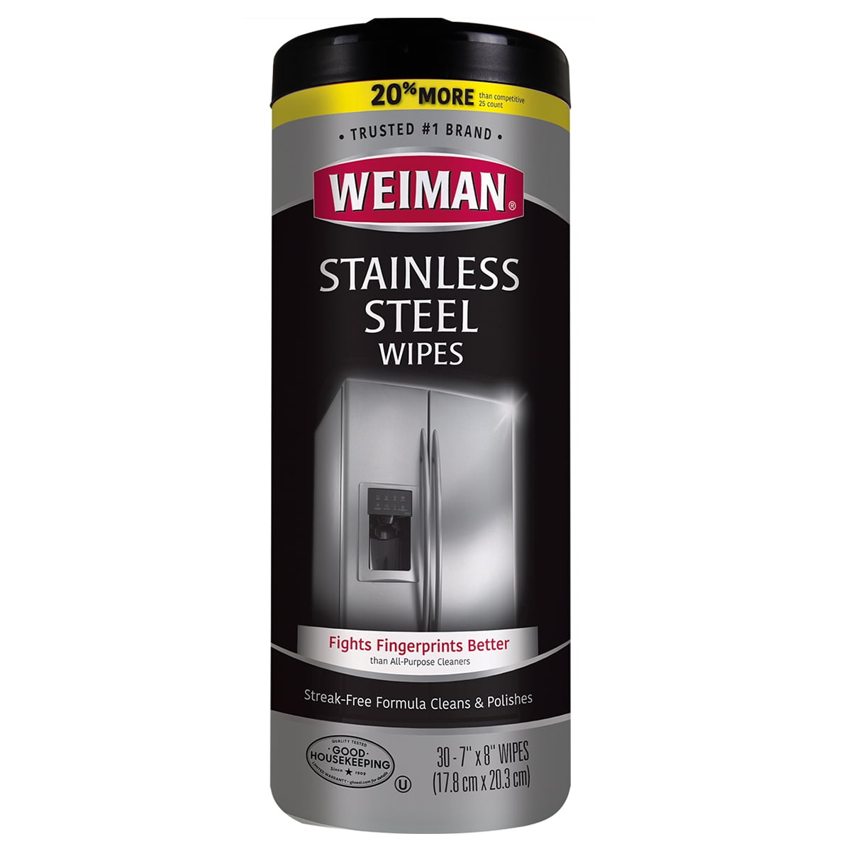 Weiman Stainless Steel Cleaning Wipes, 30 Count