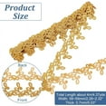 thumbnail image 2 of 4.37Yards Gold Embroidery Polyester Ribbons 2.3 Inch Wide Adhesive Goldenrod Lace Trim Iron on Metallic Flower Lace, 2 of 9