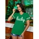 thumbnail image 3 of Camiseta ALIREVERIE Día de San Patricio para mujer, color trébol, talla XL, 3 of 7