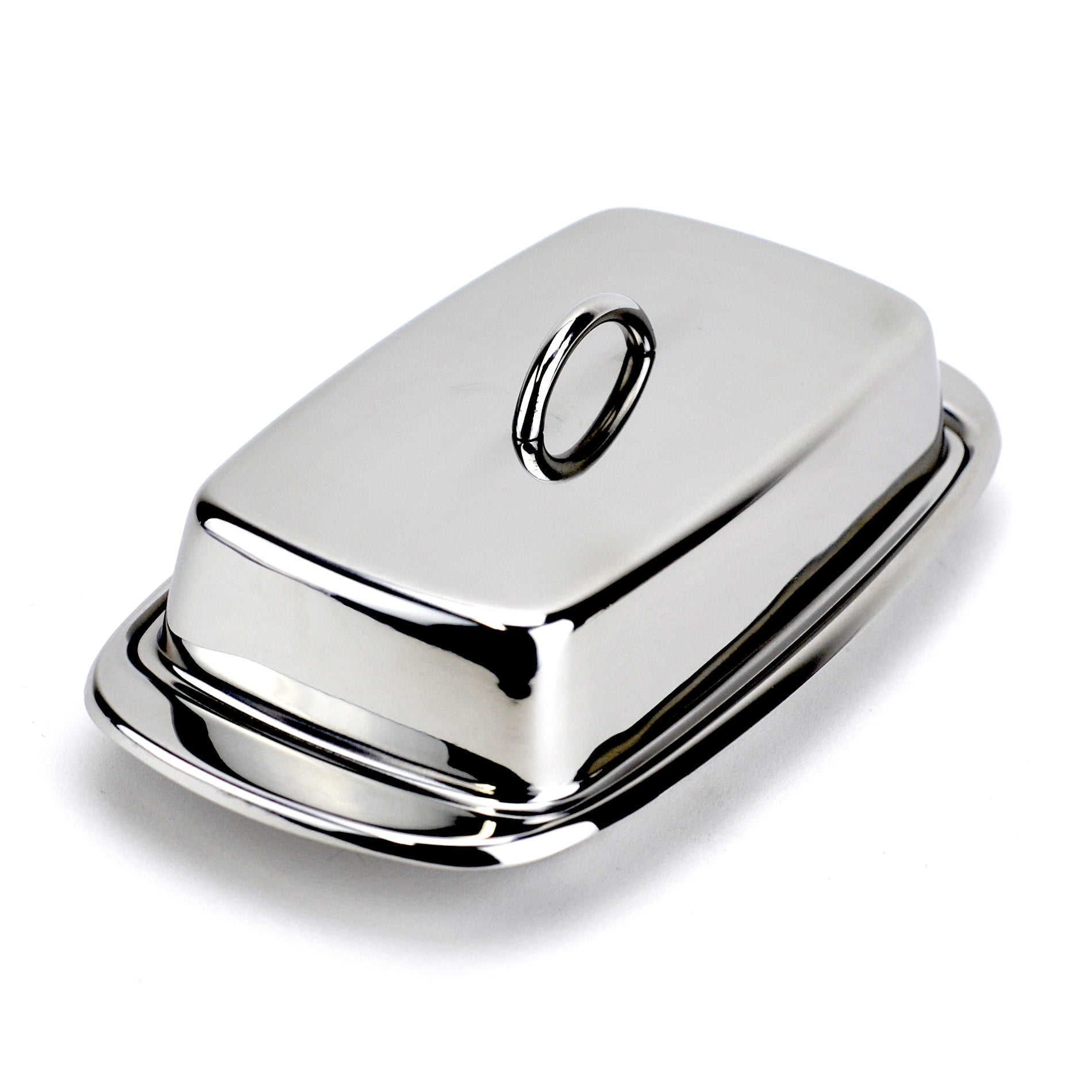 Butter Dish, Cute Stainless Steel Covered Butter Dish with Handle Lid