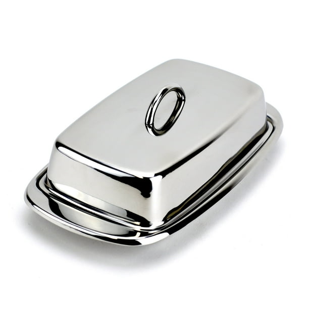 Butter Dish, Cute Stainless Steel Covered Butter Dish with Handle Lid