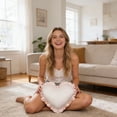 thumbnail image 4 of Valentines Day Heart Pillows, 19.7 inch Love Heart Shaped Pillow, Cute Love Throw Pillow, Decorative Throw Pillows for Couch Bed Sofa Living Room Home Decor Wedding Gift, 4 of 5