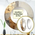 thumbnail image 3 of Designart "Soft Fusion Of Gold And Beige Tones" Coastal Pier Rund Mirror For Wall Decor - Large Beige Round Printed Mirror - Coastal Round Office Mirror - 29" x 29", 3 of 6