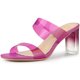 thumbnail image 1 of Sandalias Correas Transparentes De Colores Claros Talón Grueso Para Mujeres Rosa caliente 37, 1 of 6
