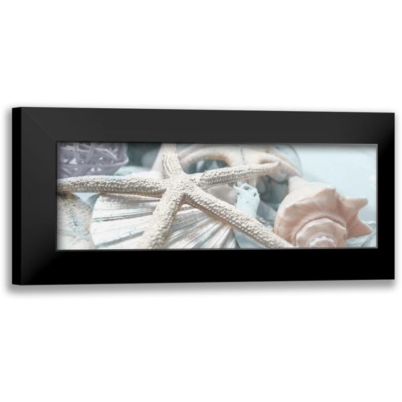 Bryant, Susan 14x7 Black Modern Framed Museum Art Print Titled - Gold Seashells I