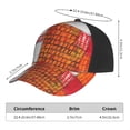 thumbnail image 2 of Curved Design Along The Top Of The Baseball Cap Reinforced Adjustable Breasted Four Seasons Available Orangered Houndstooth Checkered Hand-Drawn Sketch_2, 2 of 8
