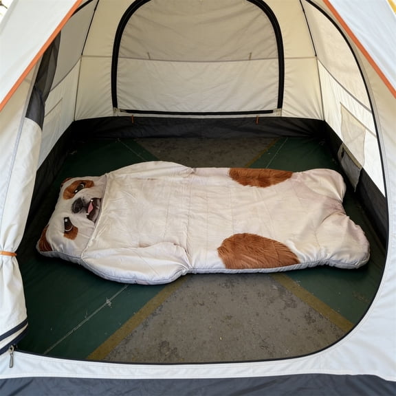 Kieccall Adult Plush Dog Sleeping Bag Warm Soft Wearable Blanket 69 x 31.5 Inch Gift