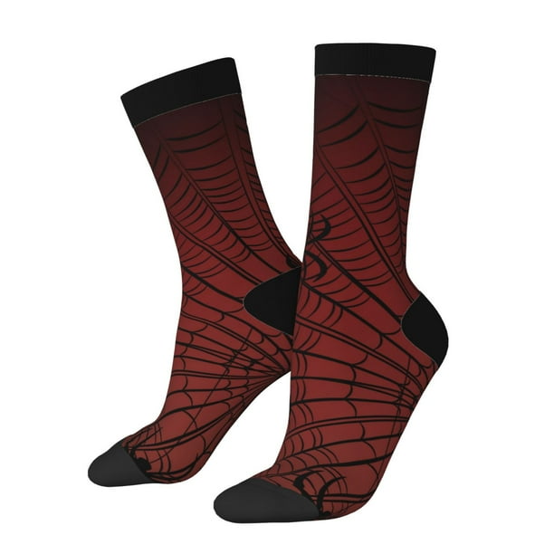 Fotbe Spiders On A Web Calcetas Largas con Estampado para Hombre y Mujer – Calcetas de Compresión Transpirables y Elásticas, Viajar y Uso Diario Talla 5-11