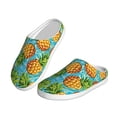 thumbnail image 2 of Fotbe Pineapple Pattern Women's Fuzzy Curly Fur Memory Foam Loafer Slippers Indoor Outdoor Slippers Winter Home Shoes-39/40, 2 of 7