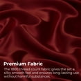 thumbnail image 6 of Seasonwood Satin Sheet Set, King, Silky Bed Sheets, 4 Pieces,Burgund, 6 of 7