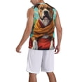 thumbnail image 2 of Honeii Meditating French Bulldog print basktball shirt for men and women, Unisex basketball jersey for Theme party-Large, 2 of 6